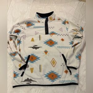 Passenger Aztec Print Fleece Pullover sze XL